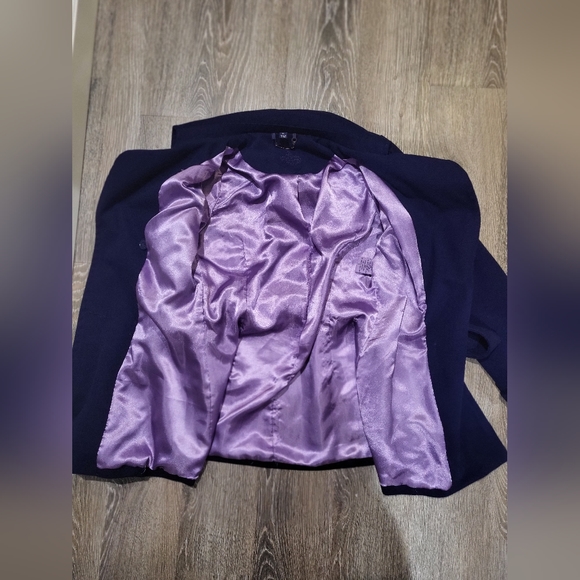 JOU JOU purple double breasted pea coat - Picture 14 of 15